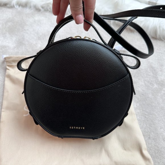 Senreve Circa Bag | Black Pebbled Leather - Picture 1 of 11